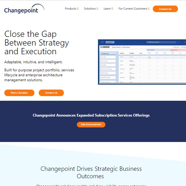 Changepoint Services Automation SA Screenshot