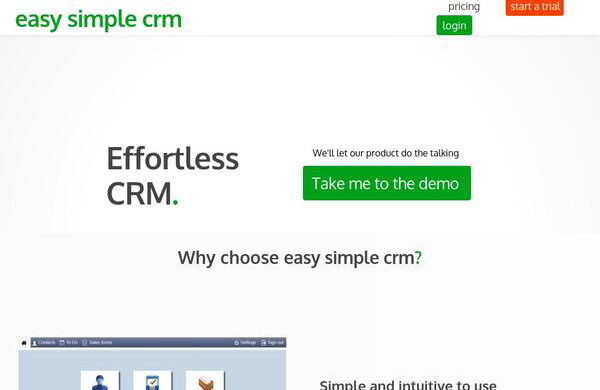 Easy Simple CRM Screenshot