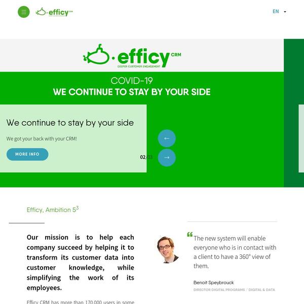 Efficy CRM Screenshot