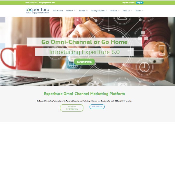 Experiture Marketing Platform Screenshot