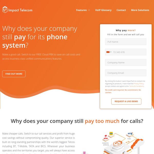 Impact Telecom Screenshot