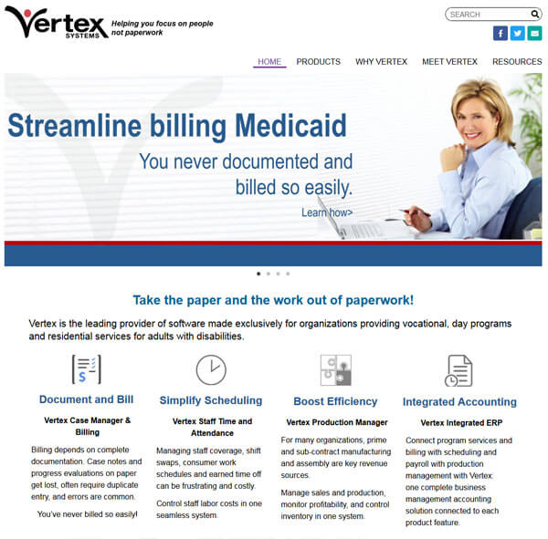 Vertex Case Management and Billing Screenshot